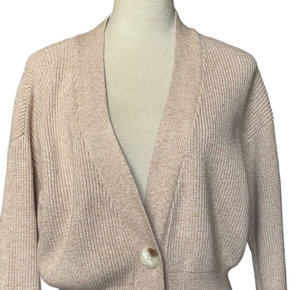 Beginning Boutique Carley Pink Button Down Oversized Drop Sleeve Cardigan (S/M) - Picture 8 of 15